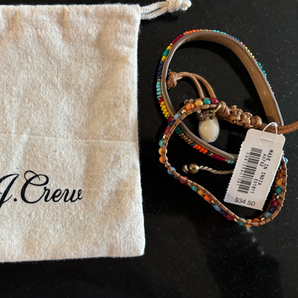 J. Crew Multicolor Beaded Bracelet Set